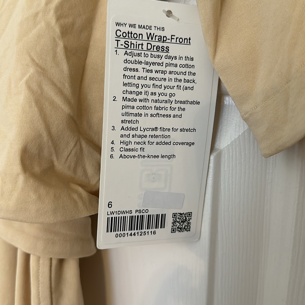 Nwt lululemon cotton wrap dress - Picture 4 of 4
